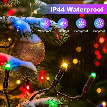 LED гірлянда для прикраси саду, балкону, весілля: 20м, 1000 LED, RGB, 8 режимів, таймер, вологостійка