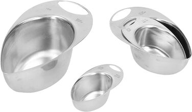 EVTSCAN Measuring Cups, 4-Piece Set, Stainless Steel Measuring Spoons, Measuring Cups Kitchen Cooking Utensil for Bakery Home