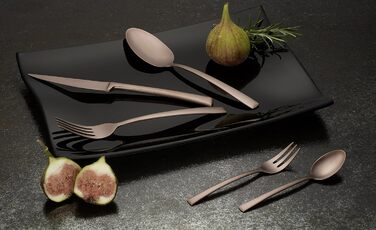ECHTWERK Avelino Flatware Set, Bronze Edition, 20-Piece, Dinnerware Set for up to 4 People, 18/10 Stainless Steel, Matte Finish, High-Quality Cutlery Set, for Dining Table, Table Decoration for Weddings & Festive Tables