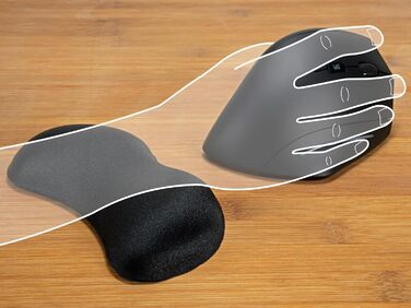 Підставка для зап'ястя Speedlink LAX Gel Mouse Wrist Rest - чорна, з гелевою начинкою, антиковзаюча