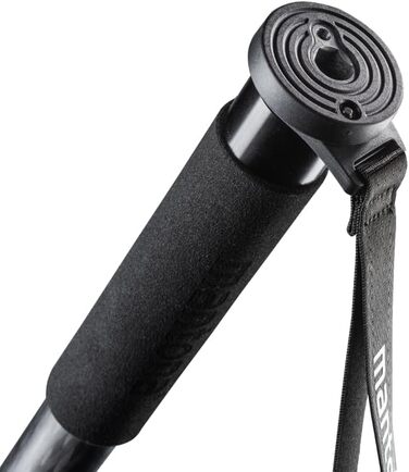 Штатив Mantona Pro One одноногий, карбоновий, чорний - регулювання висоти 39-144 см, з аксесуарами