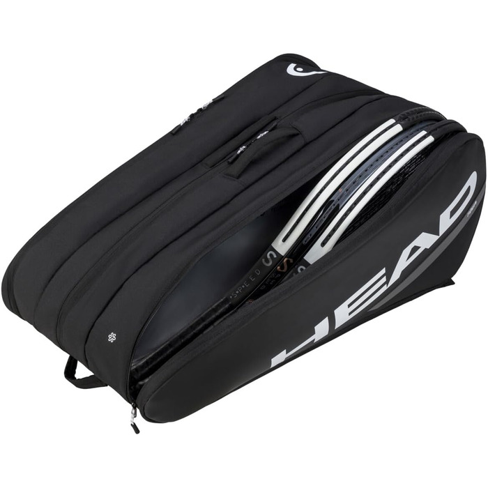 Сумка для ракет HEAD Tour Racquet Bag XL чорного та білого кольорів