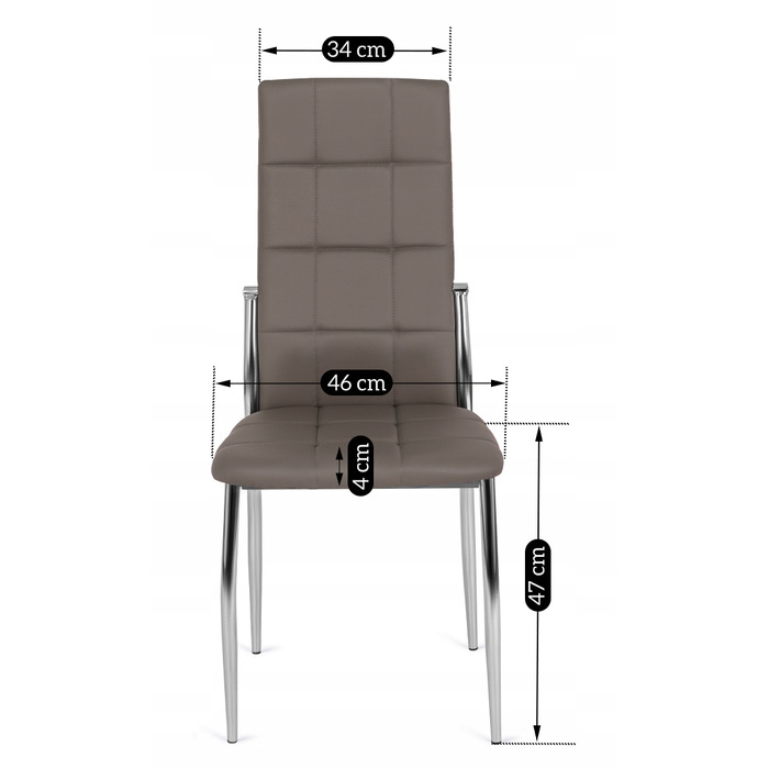 Стілець Mebel Elite, штучна шкіра, сірий, 1 шт.