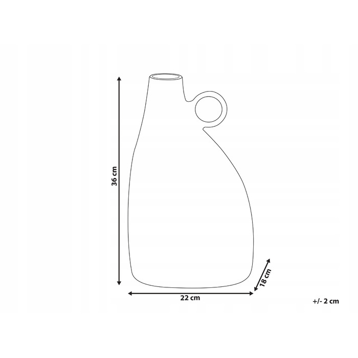 Декоративна металева ваза NARBADA, 36 см, чорна