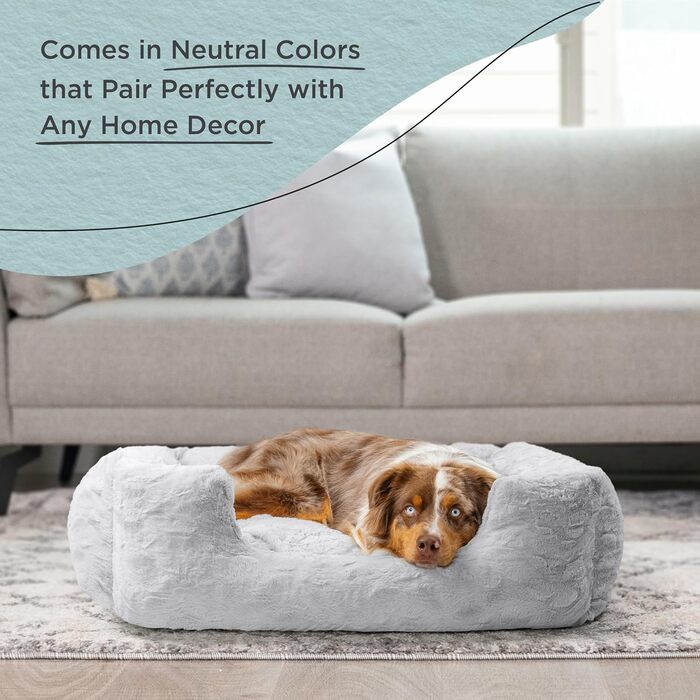 Круглий лежак для тварин Best Friends by Sheri Calming Donut - заспокійливий, 76x76 см, сірий