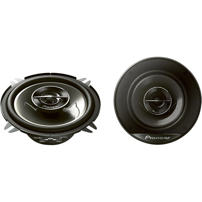Автомобільні коаксіальні динаміки Pioneer TS-G1320F 13 см, 2-смугові, 250 Вт, набір з 2 динаміків з гратами, потужний звук, високий ККД, монтаж 44,3 мм, отвір 121 мм