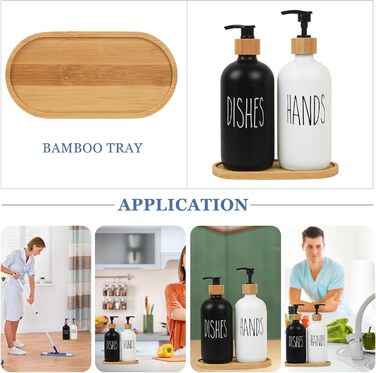 4 флакони для шампуню, мила та гелю для душу, 500 мл, багаторазові, з дозатором, для шампуню, кондиціонера, гелю для душу, наклейки (Boston-lotion)