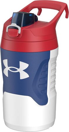 Пляшка спортивна термос Under Armour з ручкою, 907.2 г, біло-червона - для бейсболу, футболу та інших видів спорту, герметична