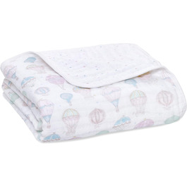 Дитяча муслінова ковдра aden + anais Dream Blanket з біобавовни, малюнок Хмари, для немовлят