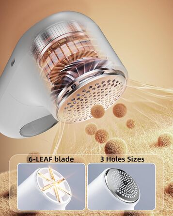 Електричний видалення ворсу для одягу - портативний бездротовий прилад для чищення одягу з LED-дисплеєм (чорний)