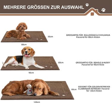 Килимок для дому BEQHAUSE 80x120 см, миючий, для входу, переднього та заднього дверей, коридору (колір: коричневий)