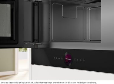 Вбудована мікрохвильова піч Bosch Serie 8 BFL523MW3, 38x50 см, 800 Вт, поворотний стіл 27 см, дверцята зліва, AutoPilot, LED-Touchdisplay