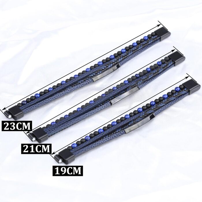 Чоловічий шкіряний браслет. Браслет на руку для чоловіків, 19/23 см. Колір: коричневий, чорний. Аксесуар, подарунок на День батька.