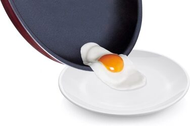 Набір каструль та сковорідок Motase 6 предметів з антипригарним покриттям, знімні ручки, легкий алюміній, підходить для індукційних плит, червоний