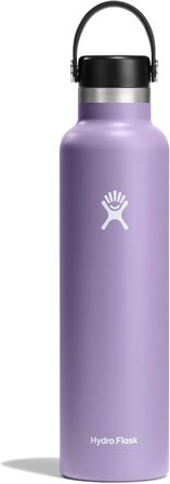 HYDRO FLASK - 621ml (21oz) Water Bottle with Lid - Vacuum Insulated, Reusable Stainless Steel Bottle - Leak-Proof Lid - Hot & Cold - Small Opening - (680 g, Moonshadow Purple, 710 ml)