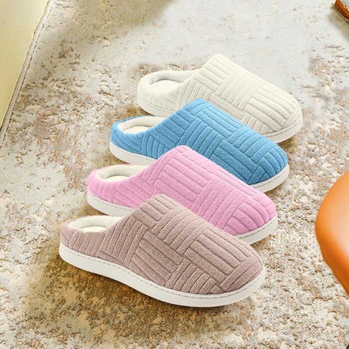 Зручні домашні тапочки з меморі-піною з бавовни для жінок, 38/39 EU, колір кава