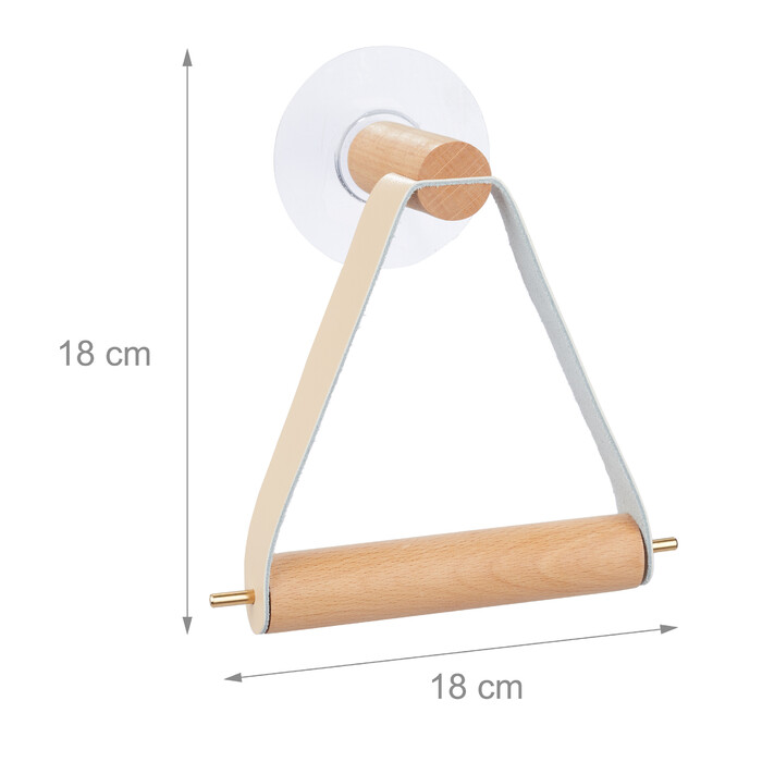 Relaxdays Toilet Paper Holder Wood with Ribbon