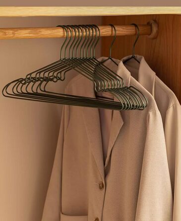 20-Piece Set of High-End Titanium Gray Aluminum Hangers, 41cm Ultra-Smooth Hangers, Durable Metal Hangers, Aluminum Alloy Hangers, Clothes Rack