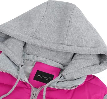 Легка зимова жилетка YOUTHUP з капюшоном для активного відпочинку та повсякденного носіння (червона, XL)