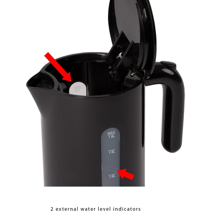 Електричний чайник Clatronic WK 3837: скляний, 1.7 л, BPA free, з підсвічуванням, для дому