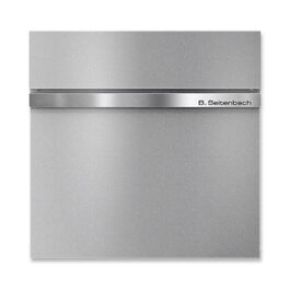 Поштовий ящик Metzler з газетницею Anthrazit, персоналізований з табличкою з нержавіючої сталі V2A, порошкове покриття RAL 7016, настінний, Stelio (RAL 9007)