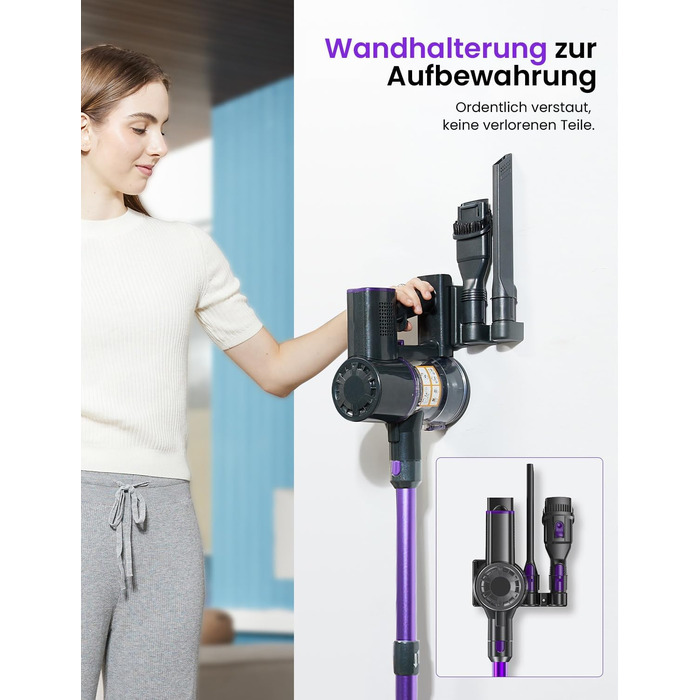 Бездротовий акумуляторний пилосос Vexilar V8PRO 6-в-1: для твердих поверхонь, килимів та шерсті тварин. 35KPa, 45 хв роботи.