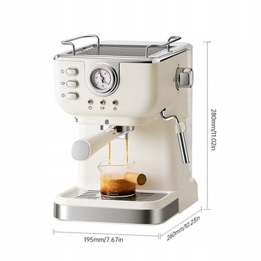 Рістковий кавомашина Bedee, 1050 Вт, біла