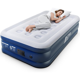 Активна Ера Преміум Надувний Матрац для Сну 1 Особа з Електричною Помпою та Вбудованим Подушкою, 99x188x36.5 см - для кемпінгу та гостей