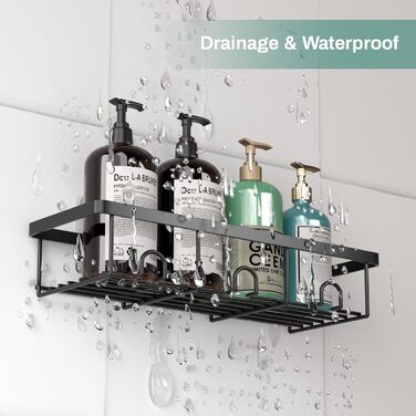 Органайзер для душу Oasiteege: 2 шт. - тримач для шампуню, полиці для зберігання, кріплення на присоску для ванної, кемпінгу, декору ванної кімнати