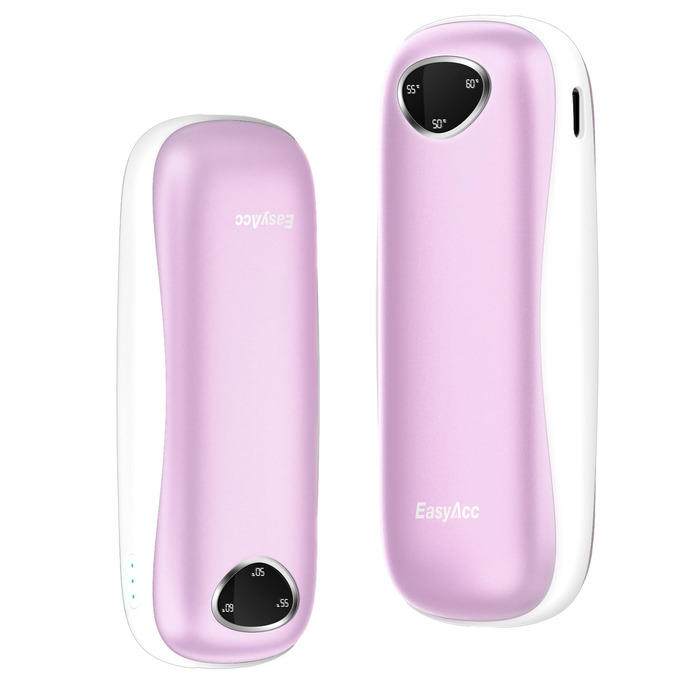 Електричні грілки для рук EasyAcc 10000mAh, 2 шт. з LED-дисплеєм, 3 режими нагріву, для кемпінгу, полювання, Рейно