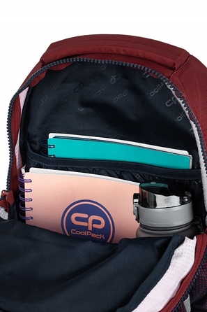 Багатовідсінковий шкільний рюкзак CoolPack, 21 л (червоний, синій)