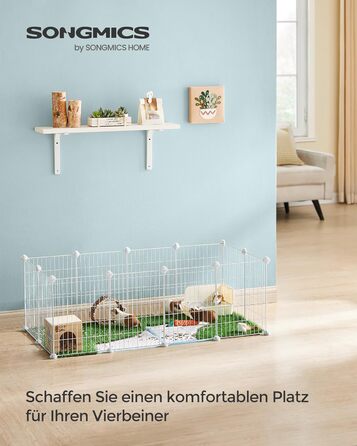 Клітка для кроликів та морських свинок SONGMICS LPI01H - металева, 123 x 63 x 41 см