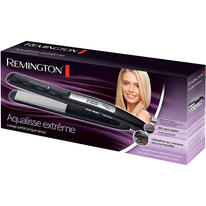 Випрямляч для волосся Remington S7970 Wet2Straight: для мокрого та сухого волосся, LCD-дисплей, 140-230°C