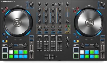 DJ контролер Native Instruments Traktor Kontrol S3 4-канальний з 16 педами та інтегрованою звуковою картою, Traktor Pro 4