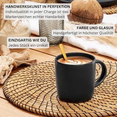 Набір посуду SÄNGER Madeira, 24 елементи, кераміка, для 6 осіб, чорний, VALUE COLLECTION