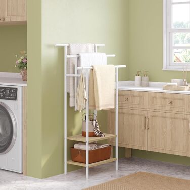 Підставка для рушників EUGAD з 3 полицями, з металу та ДСП, для ванної кімнати