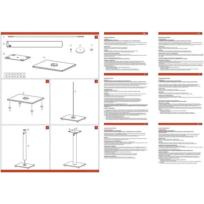 Підставка для колонок Sonorous SP100/70 Schwarz - пара, 70 см