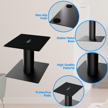 Підставка для колонки Suptek, 2 шт., чорний колір, 20 x 16.5 см, SDM003MB L-Schwarz