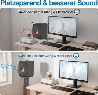 Регульовані підставки для акустики KEF LS50 Meta/Wireless II - Пара, дерев'яний масив, міцна конструкція (до 23 кг)