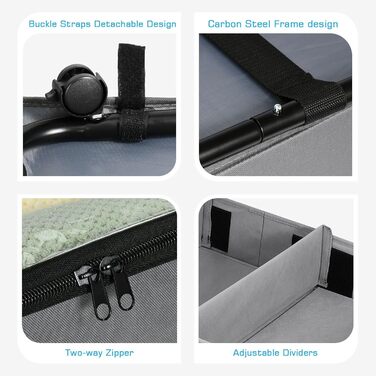 Органайзер для підлоги Xtsuen 2 шт. з роликами, велика місткість, для одягу, взуття та ковдр