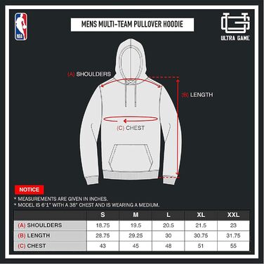 Чоловічий світшот Ultra Game з м'якого флісу, чорний (1 шт.)