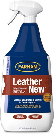 Спрей для догляду за шкіряними виробами Farnam Leather New, полірування, очищення, зволоження, ідеальний блиск, 946 мл