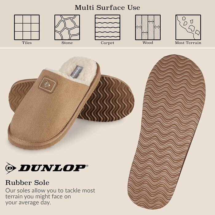 Чоловічі халапи Дуплон з антиковзкою підошвою та плюшевою підкладкою, 42 EU