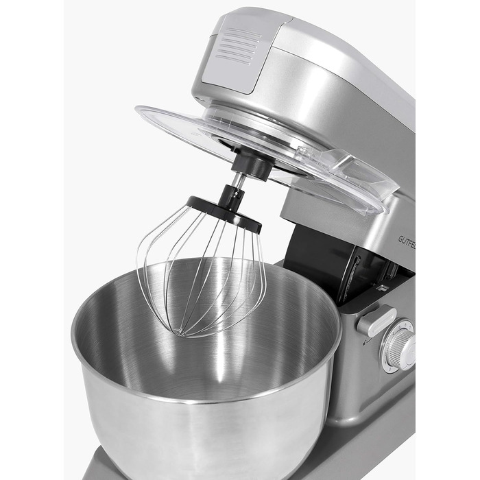 Кухонна машина GUTFELS KM 8102 roi | 1200 Вт | 10 швидкостей | 5 л чаша | Насадки: вінчик, гак для тіста, гак для збивання | Червона