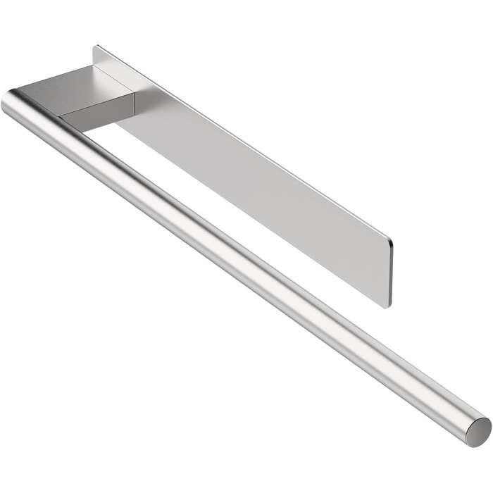 Тримач для рушників Ibergrif M34453A без свердління, 39 см, нержавіюча сталь 304, самоклеючий, срібний (39 x 6 x 4 см)