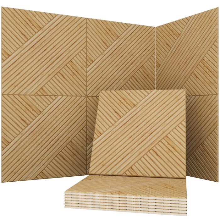 Акустичні настінні панелі Soon Global для звукоізоляції, декоративні звукопоглинаючі панелі, 121,9 x 81,3 см, колір Блакитно-зелений Аура (Harvest Cross)