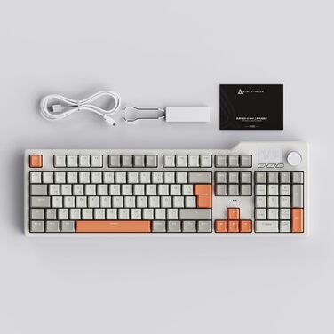 Механічна клавіатура NACODEX AK650 з регулюванням гучності та підсвічуванням. Ігрова клавіатура (Сірий, Бежевий, Оранжевий)