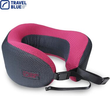 Travel Blue Dreamer Neck Pillow - Memory Foam Travel Pillow for Airplane, Car & Train - Breathable Mesh, Removable Cover, Comfortable Support