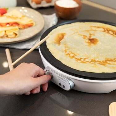 Млинниця Cecotec Crepe Fun CrepeStone Twin 1200 Вт, антипригарна екологічна кам'яна поверхня, двостороння пластина для приготування млинців або 4 панкейків