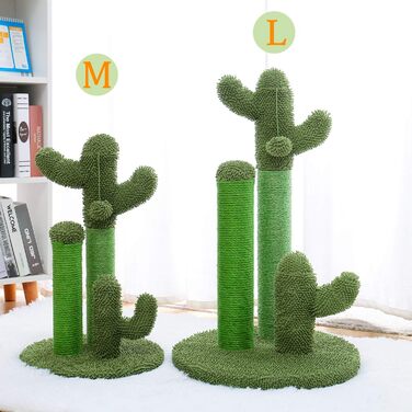 Kratzbaum Kaktus, creative cat tree design, 3 post set, green, L - 42 * 68.5cm, AY405-HZ-L-66GN-B
